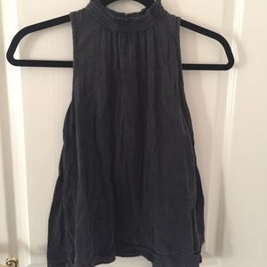 Nordstrom Mock neck Grey Flowy Top